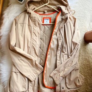 Old navy Khaki utility jacket with 2 layers